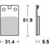 remblokset sbs voor past op crosser, f12 ac, f15, red rose, zundapp 132hfopop