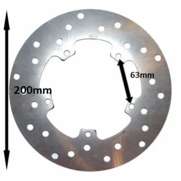 remschijf DMP voor 200mm past op et2-et4, fly, lxv, primavera, sprint, vespa lx, vespa S, zip sp, zip2000sp