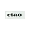 sticker vespa woord [ciao] zilver/zwart