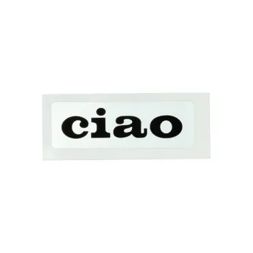 sticker vespa woord [ciao] zilver/zwart