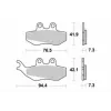 remblokset sbs voor past op dna, dna 180cc, dt50lc, rs1, rs1999, runner 180cc, runner pro, rx, tzr, xsm, xtm 120hf