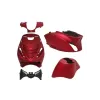 plaatwerkset DMP model SP EVO-2 dicht candy red rood mat 5-delig past op zip2000