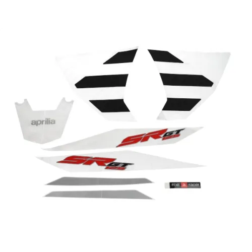 stickerset Piaggio origineel past op aprilia, sr 125/200 2h004784000a4