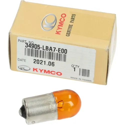 lamp 12V kymco orig 10W bau15 oranje