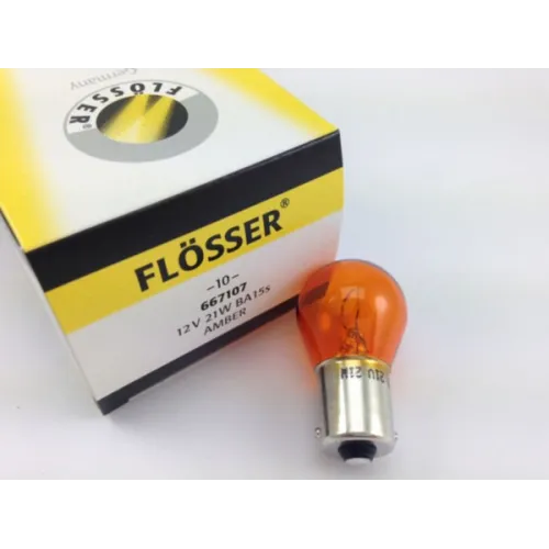 lamp 12V flosser 21W ba15 oranje