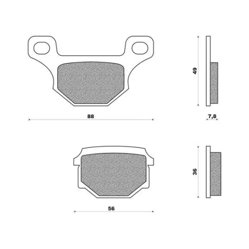 remblokset newfren past op 507, gpr, rieju, rs2, rs50 fd0077