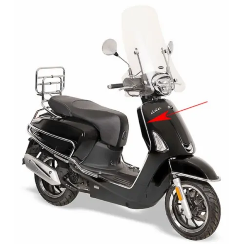 sierstrip kymco orig beenschild rechtsvoor chroom past op new like 64313-acc1-e10-f1p