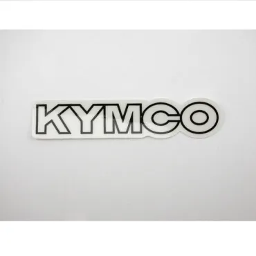 sticker kymco orig beenschild woord [kymco] wit diamant past op vp50 87140-lfc8-e80-t02