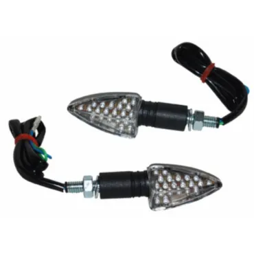 knipperlichtset DMP led kort mini universeel zwart mat