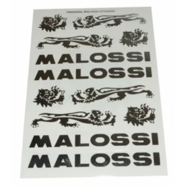 stickerset malossi chroom/grijs 12-delig 3314465