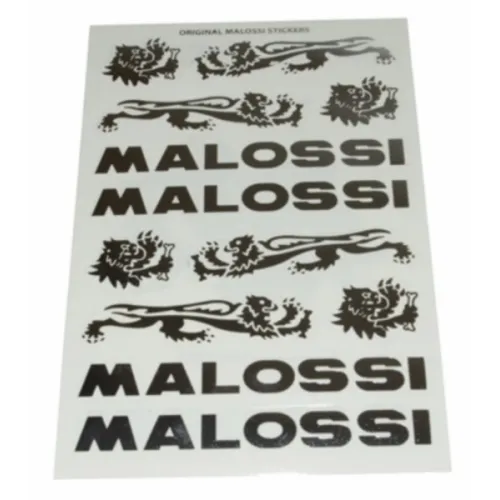 stickerset malossi chroom/grijs 12-delig 3314465