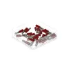 kabelstekker rond man 4mm rood 25pcs