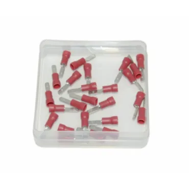 kabelstekker plat man 2.80mm rood 25pcs