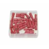 kabelstekker rond vrouw 4mm rood 25pcs