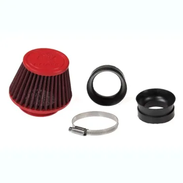 powerfilter malossi e18 kort 42/50/58.5mm rood/zwart 0417232