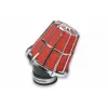 powerfilter malossi e5 schuin 35-38mm chroom/rood 047593.k0