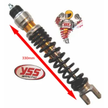 schokbreker yss gasgevuld e-serie achter 310mm zwart/goud past op zip 2t , zip2000sp