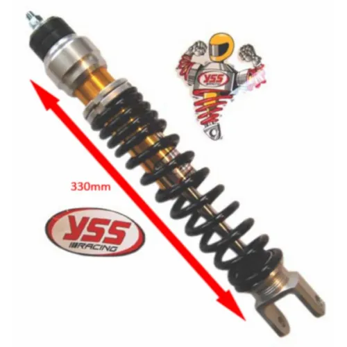 schokbreker yss gasgevuld e-serie achter 310mm zwart/goud past op zip 2t , zip2000sp