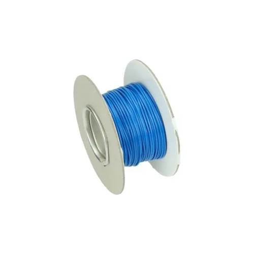 electrisch draad 30 meter blauw per rol