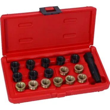 gereedschap DMP reparatieset bougiegat (D) 12mm 17-delig past op univ