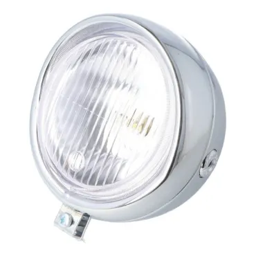 koplamp rond retro (made in EU) 130mm chroom past op univ