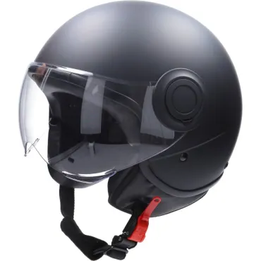 helm CAB demi-jet E-06 keur comfort XS zwart mat/zwart