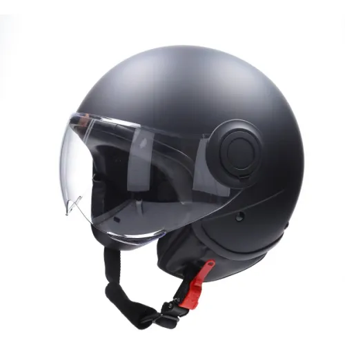 helm CAB demi-jet E-06 keur comfort M zwart mat/zwart