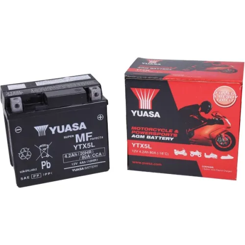 accu yuasa ytx5l-bs sla/gel o.a. peugeot/kymco 5.5amp