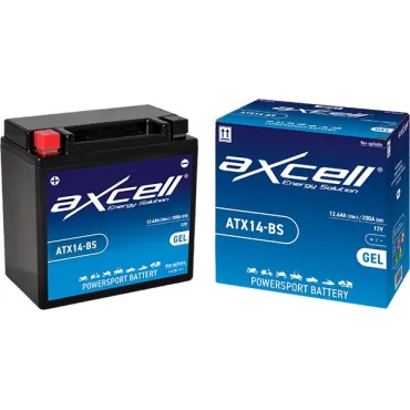 accu axcell atx14-bs/ytx14-bs sla/gel o.a. 12amp past op bmw, mp3