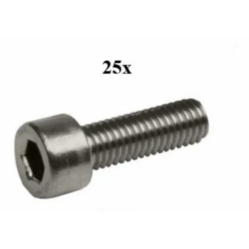 bout inbus m5x10mm rvs 25pcs