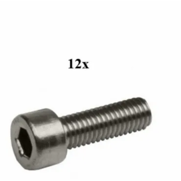 bout inbus m6x40mm rvs 12pcs