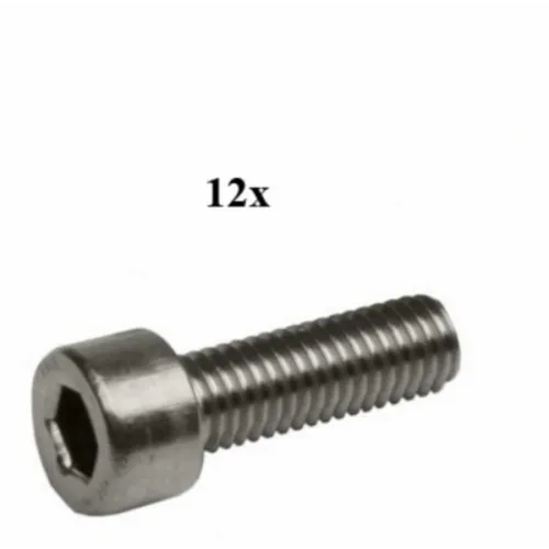 bout inbus m8x20mm rvs 12pcs