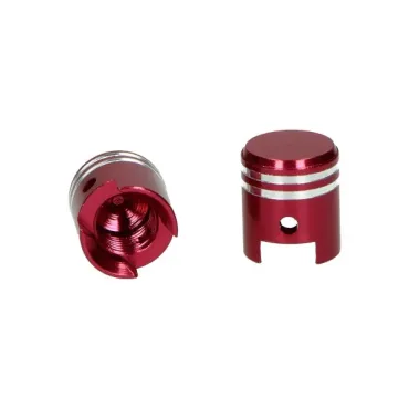 ventieldopset DMP mod. zuiger rood alu 2pcs