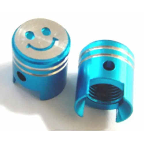 ventieldopset DMP mod. zuiger smile blauw alu 2pcs