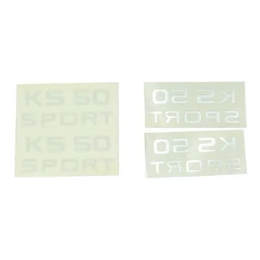 sticker zilver past op ks50 sport