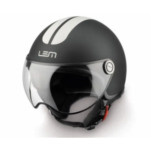 helm lem demi-jet coolmax roger XL 61/62 zwart mat/wit