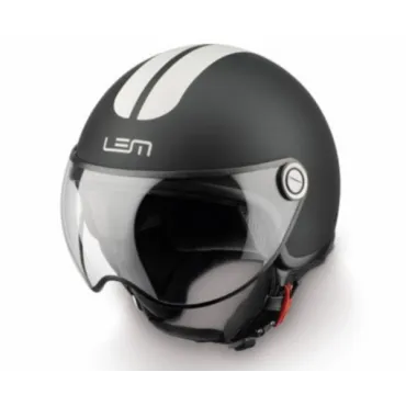 helm lem demi-jet coolmax roger XS 53/54 zwart mat/wit