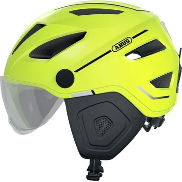 helm abus pedelec/snorfiets 2.0 met vizier led NTA-8776 keur urban XS-S 51/55 signal yellow