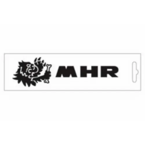 sticker univ malossi mhr woord [mhr] + leeuw 16cm zwart 339772opop