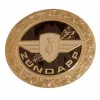 sticker logo rond zwart/goud past op zundapp z440-20.100f