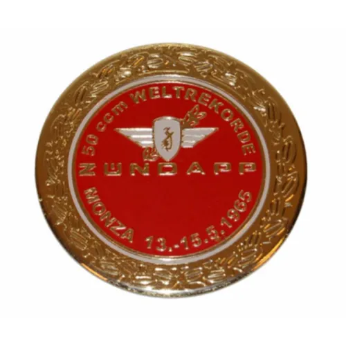 sticker logo rond rood/goud past op zundapp monza z517-12.127/r