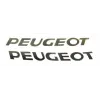 sticker woord [peugeot] zwart 2-delig