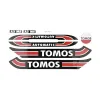 stickerset tomos zwart/rood/wit past op standard 080010