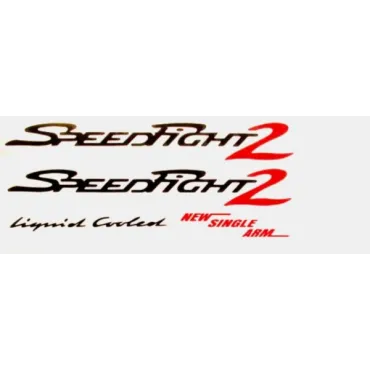 stickerset zwart/rood 5-delig past op speedfight 2