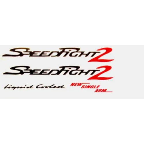 stickerset zwart/rood 5-delig past op speedfight 2