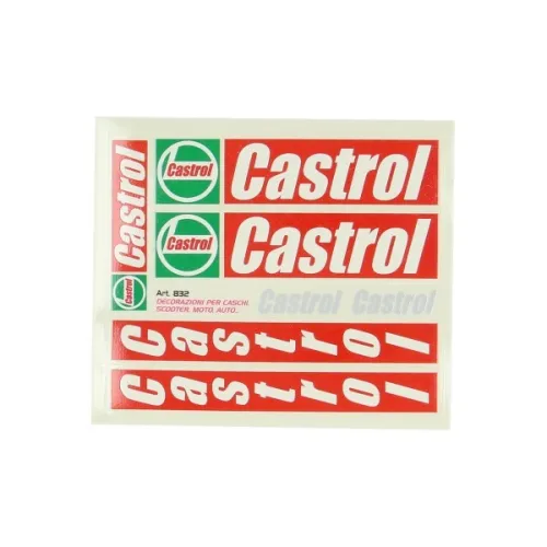 stickerset castrol rood 5-delig past op univ