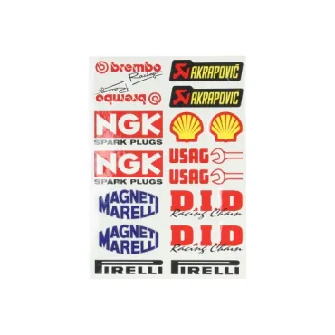 stickerset falko sponsor alice/brembo/bridgestone/motul/ngk/shell/xerox 20-delig past op univ 980711