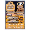 stickerset falko sponsor dunlop/ktm/twin air oranje 13-delig past op univ 982039