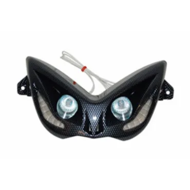 koplamp DMP halogeen met led knipperlichten carbon past op aerox