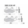 remblokset sbs voor past op filly, gpr, k-pipe, new dink, sento, silence, tzr 134hf